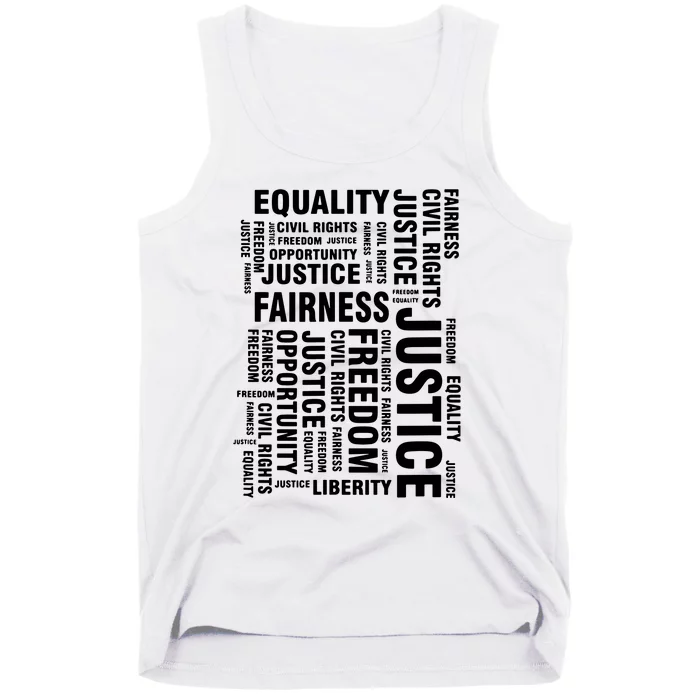 Civil Rights Equality Freedom Justice Liberty Tank Top