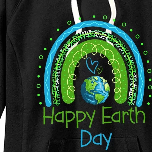 Cute Rainbow Earth Lover Women's Fleece Hoodie