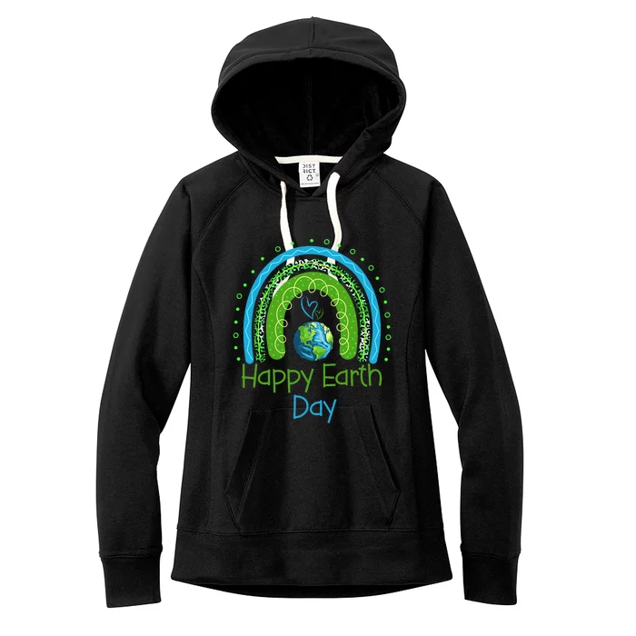 Cute Rainbow Earth Lover Women's Fleece Hoodie