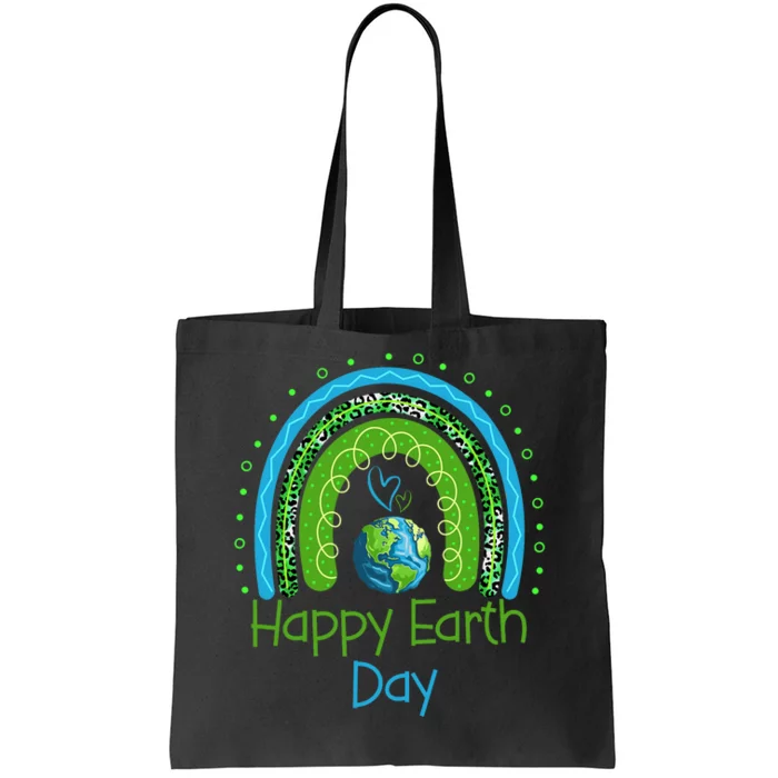 Cute Rainbow Earth Lover Tote Bag