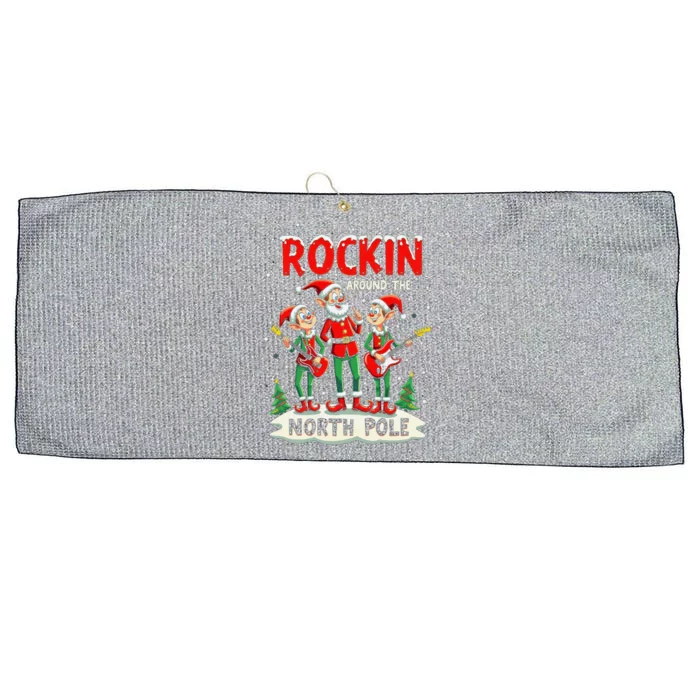 Chritstmas Rockin Elves Band : Rockin Around The North Pole Gift Large Microfiber Waffle Golf Towel