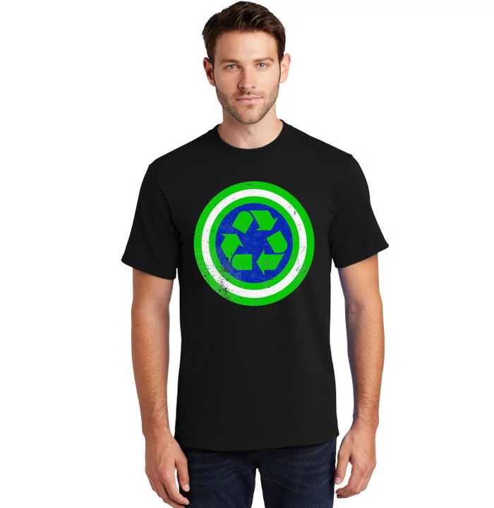 Captain Recycle Earth Day Tall T-Shirt