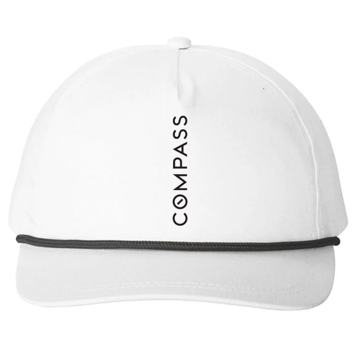 Compass Real Estate Black Snapback Five-Panel Rope Hat