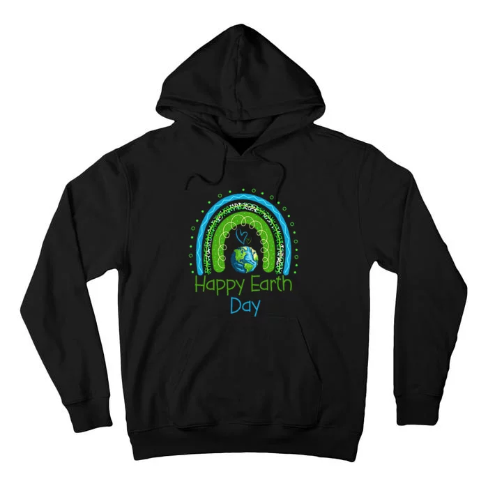 Cute Rainbow Earth Lover Tall Hoodie