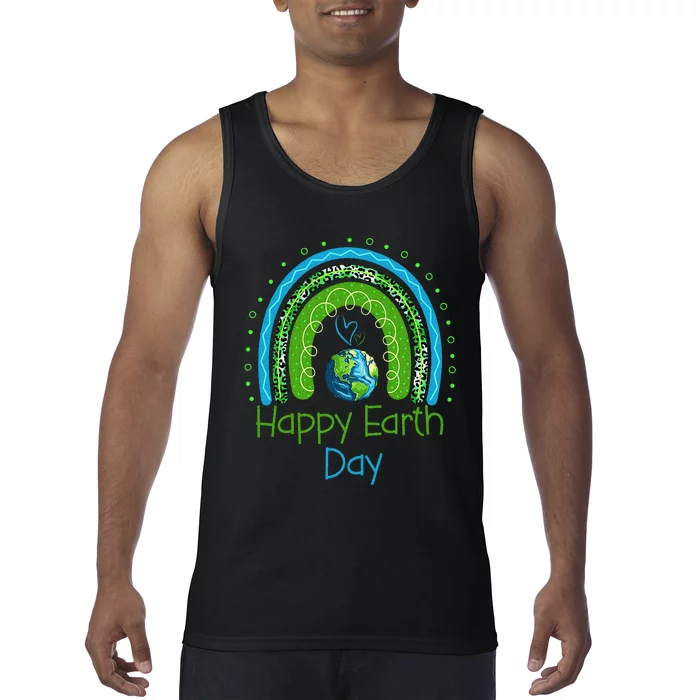 Cute Rainbow Earth Lover Tank Top