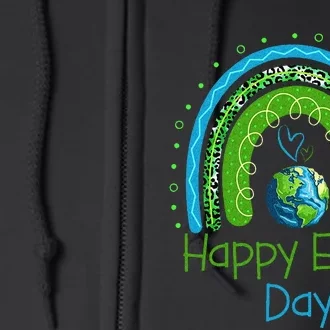 Cute Rainbow Earth Lover Full Zip Hoodie