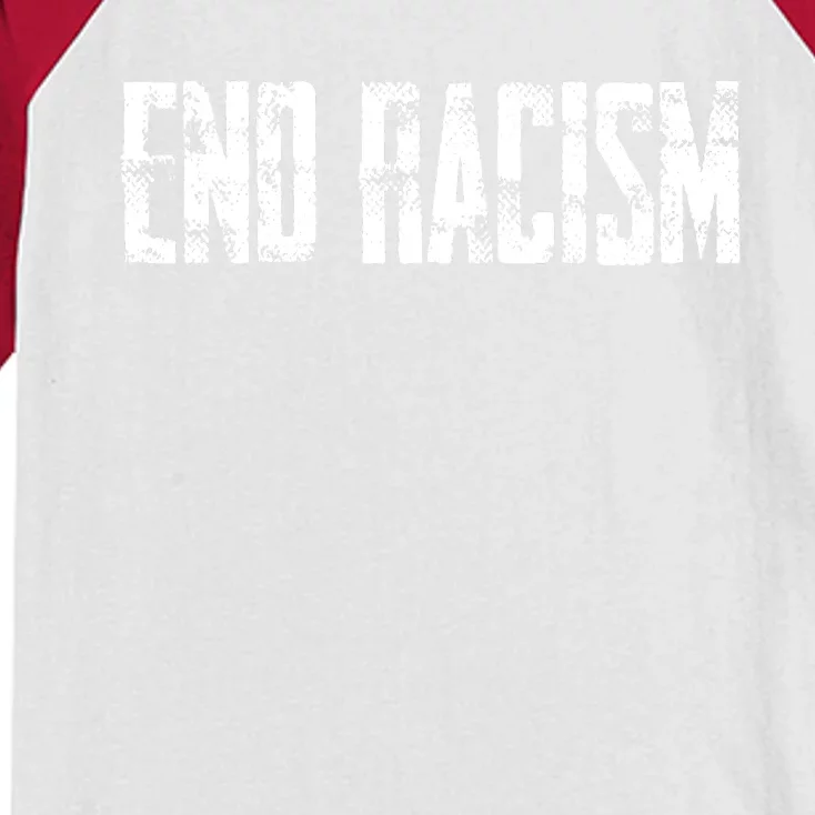 Civil Rights End Racism Protestor AntiRacist Kids Colorblock Raglan Jersey