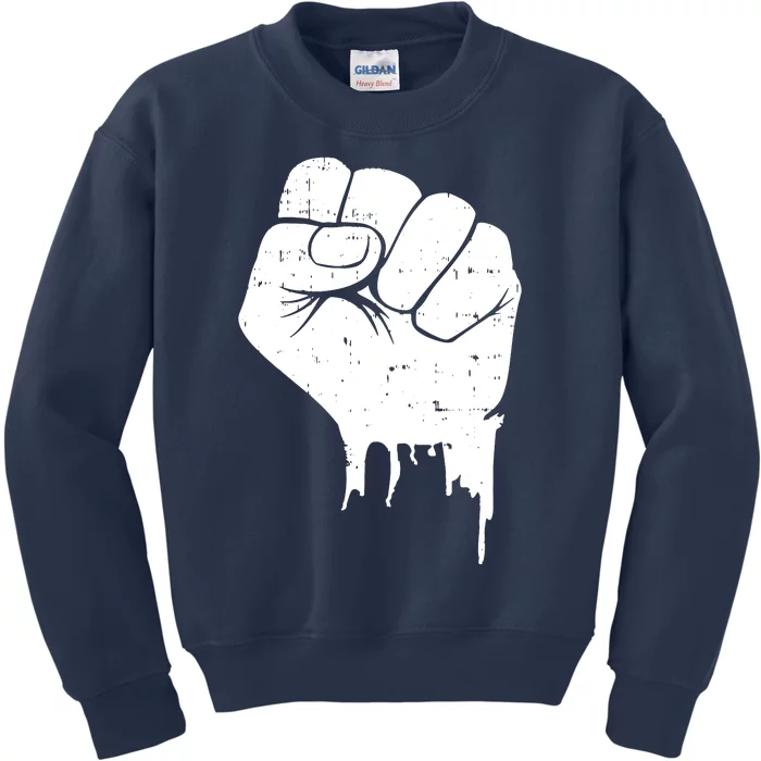 Civil Rights Equality Freedom Justice Fist BLM Power Kids Sweatshirt