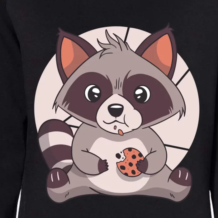 Cute Raccoon Eating A Chocolate Chip Cookie Gift Womens California Wash Sweatshirt