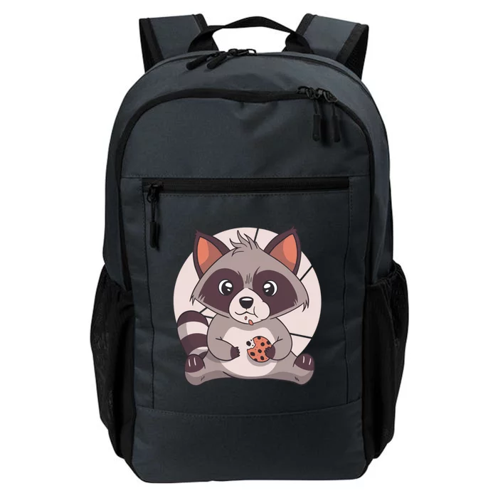 Cute Raccoon Eating A Chocolate Chip Cookie Gift Daily Commute Backpack