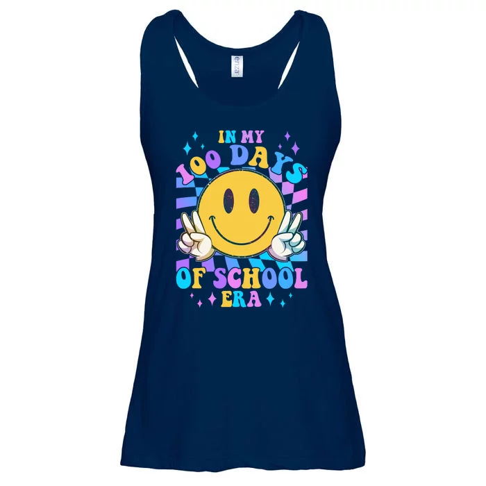 Cute Retro Emoji Smiley In My 100 Days Of School Era Ladies Essential Flowy Tank