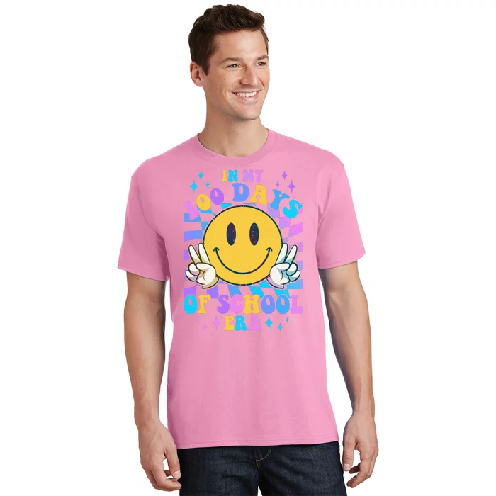 Cute Retro Emoji Smiley In My 100 Days Of School Era T-Shirt