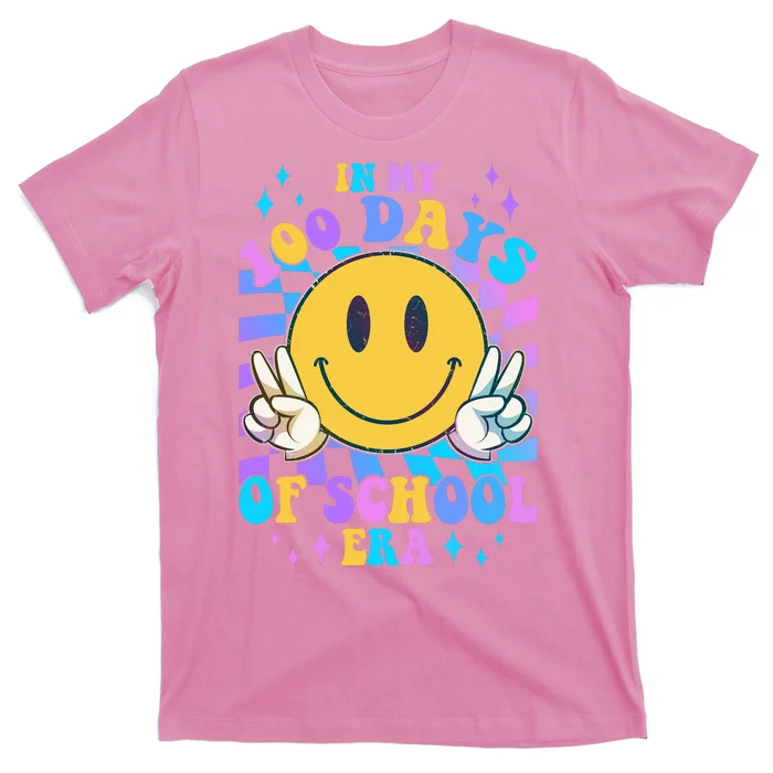 Cute Retro Emoji Smiley In My 100 Days Of School Era T-Shirt