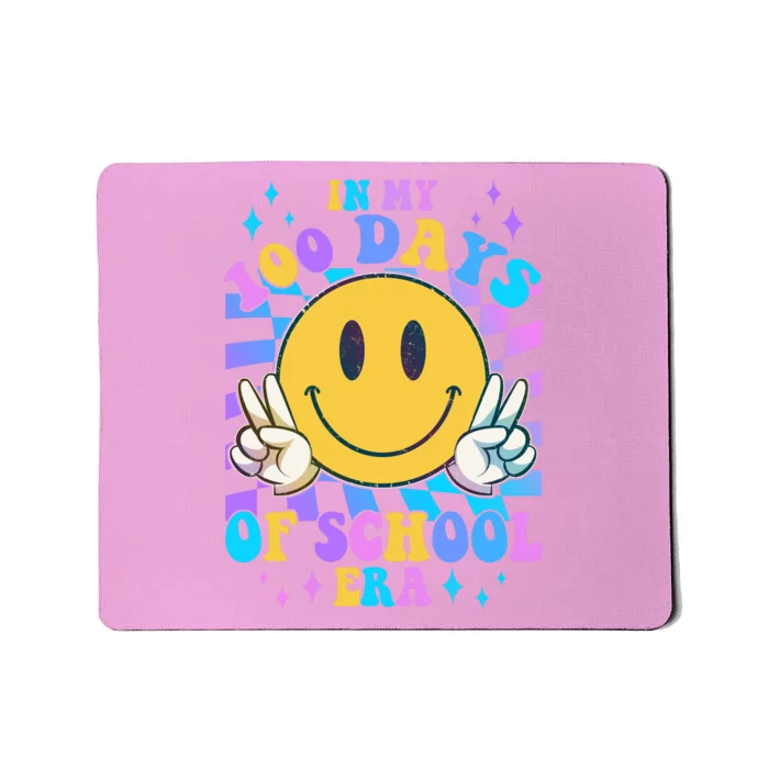 Cute Retro Emoji Smiley In My 100 Days Of School Era Mousepad