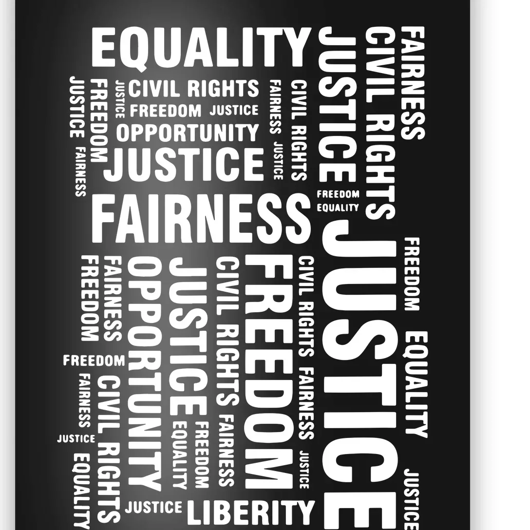 Civil Rights Equality Freedom Justice Liberty BLM Poster