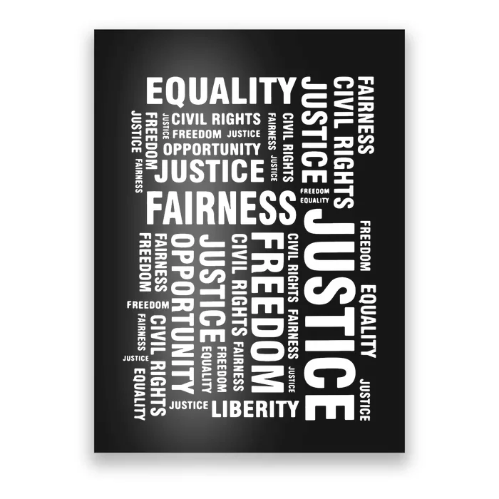 Civil Rights Equality Freedom Justice Liberty BLM Poster