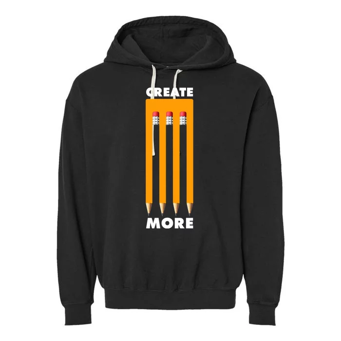 Create More Optical Illusion Pencils Garment-Dyed Fleece Hoodie