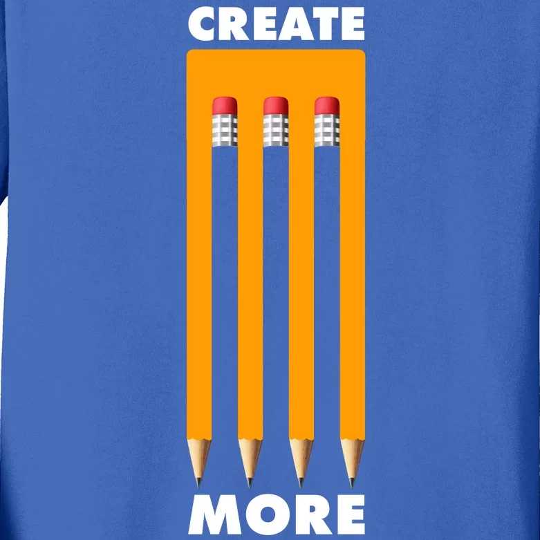 Create More Optical Illusion Pencils Kids Long Sleeve Shirt