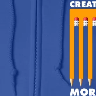 Create More Optical Illusion Pencils Full Zip Hoodie