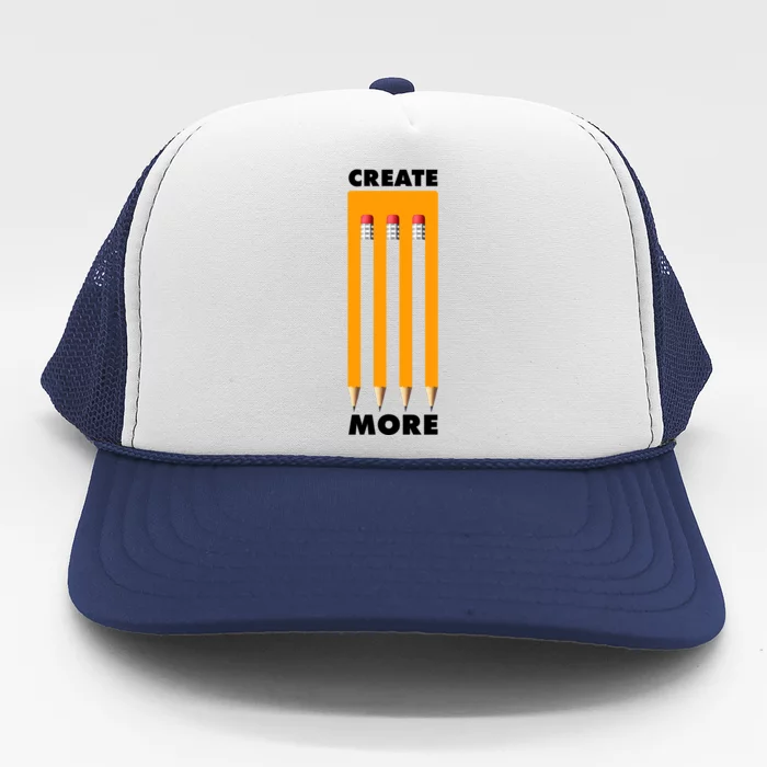 Create More Optical Illusion Pencils Trucker Hat