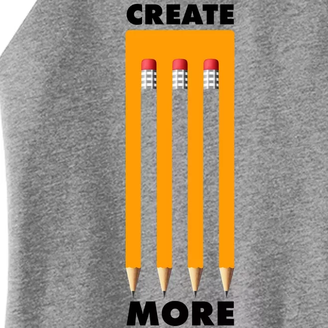 Create More Optical Illusion Pencils Women’s Perfect Tri Rocker Tank