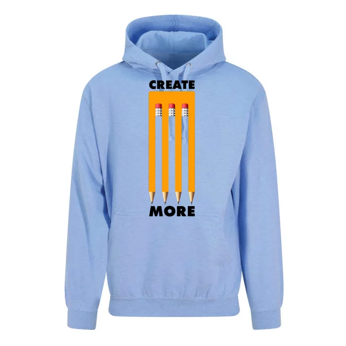 Create More Optical Illusion Pencils Unisex Surf Hoodie