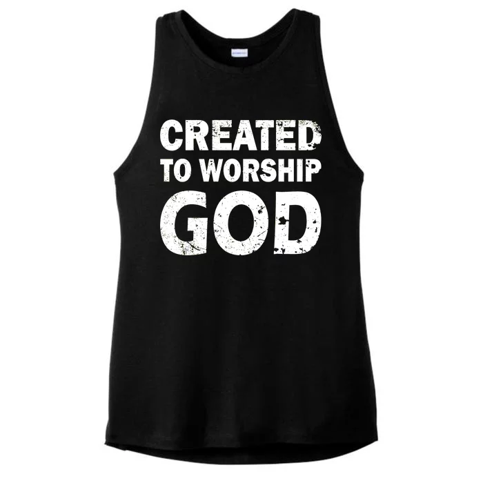 Created To Worship God Ladies Tri-Blend Wicking Tank