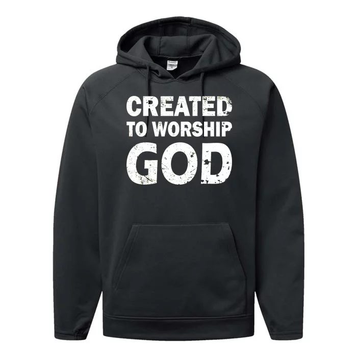 Created To Worship God Performance Fleece Hoodie