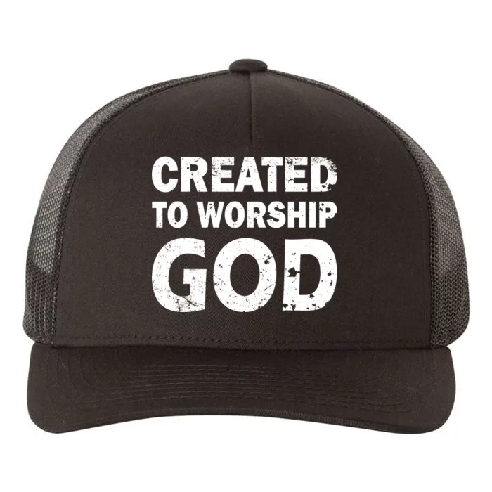 Created To Worship God Yupoong Adult 5-Panel Trucker Hat