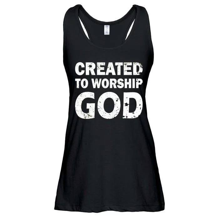 Created To Worship God Ladies Essential Flowy Tank