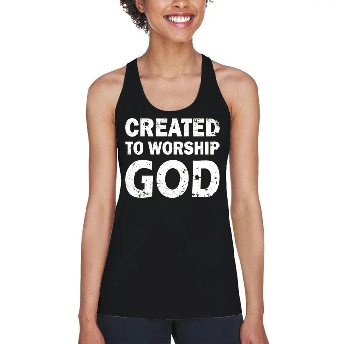 Created To Worship God Women's Racerback Tank