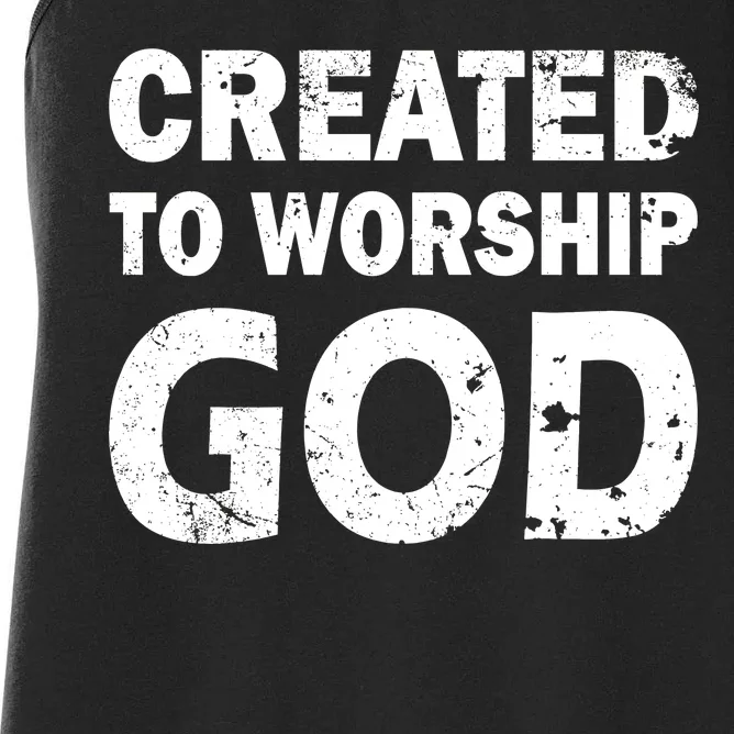 Created To Worship God Women's Racerback Tank