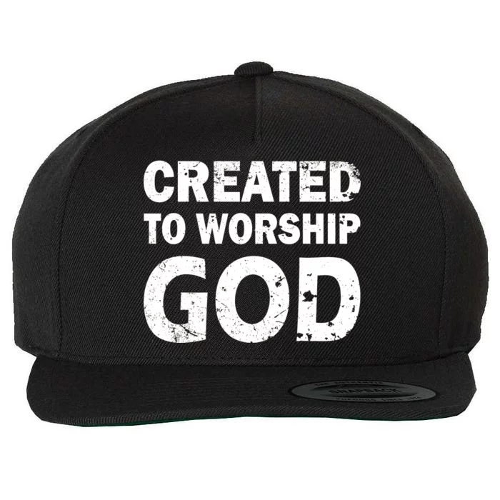 Created To Worship God Wool Snapback Cap