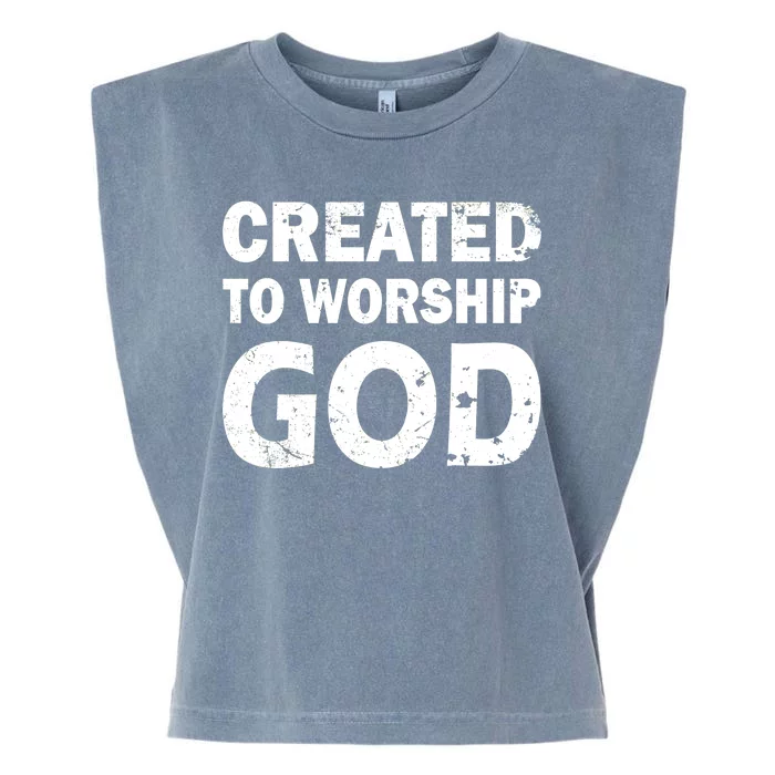 Created To Worship God Garment-Dyed Women's Muscle Tee