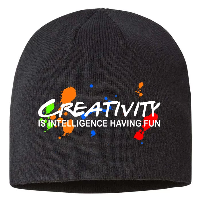 Creativity Is Intelligence Having Fun 8 1/2in Sustainable Knit Beanie