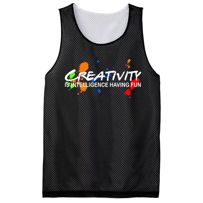 Creativity Is Intelligence Having Fun Mesh Reversible Basketball Jersey Tank