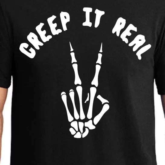 Creep It Real Skeleton Hand Funny Halloween Pajama Set