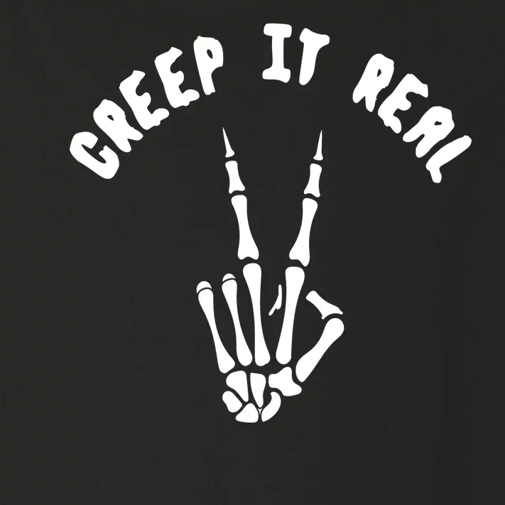 Creep It Real Skeleton Hand Funny Halloween Toddler Long Sleeve Shirt