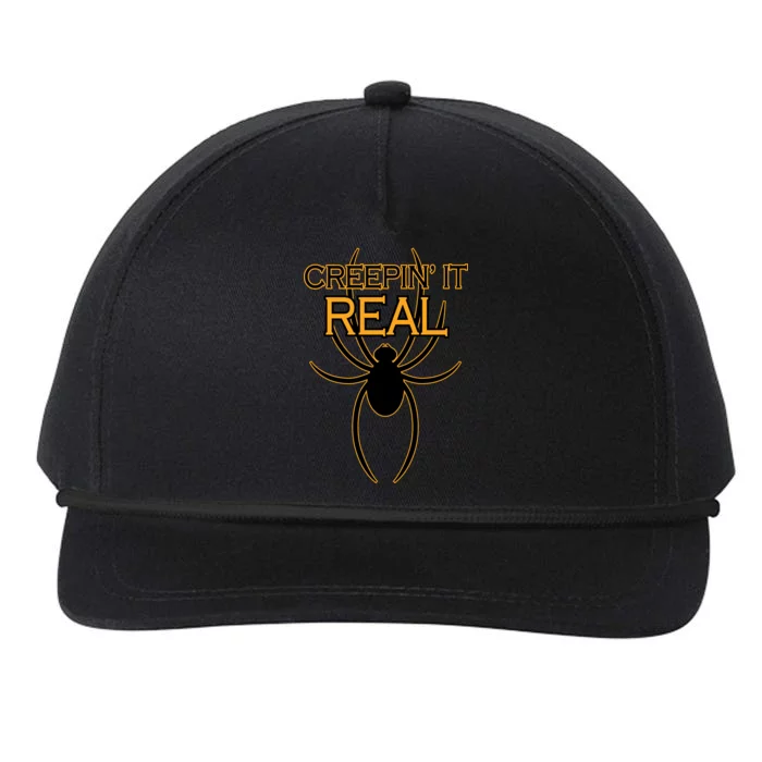 Creepin It Real Spider Snapback Five-Panel Rope Hat