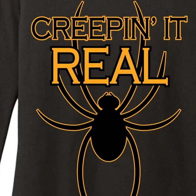 Creepin It Real Spider Womens CVC Long Sleeve Shirt