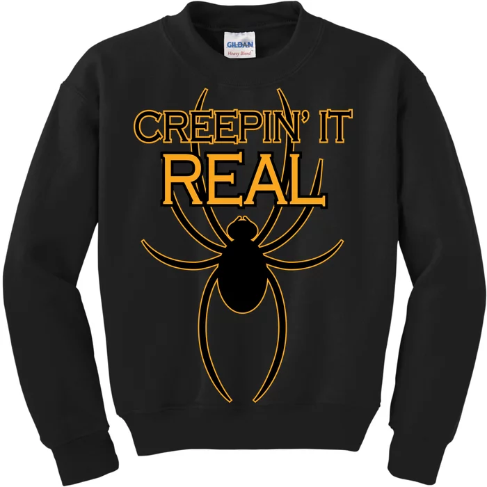 Creepin It Real Spider Kids Sweatshirt