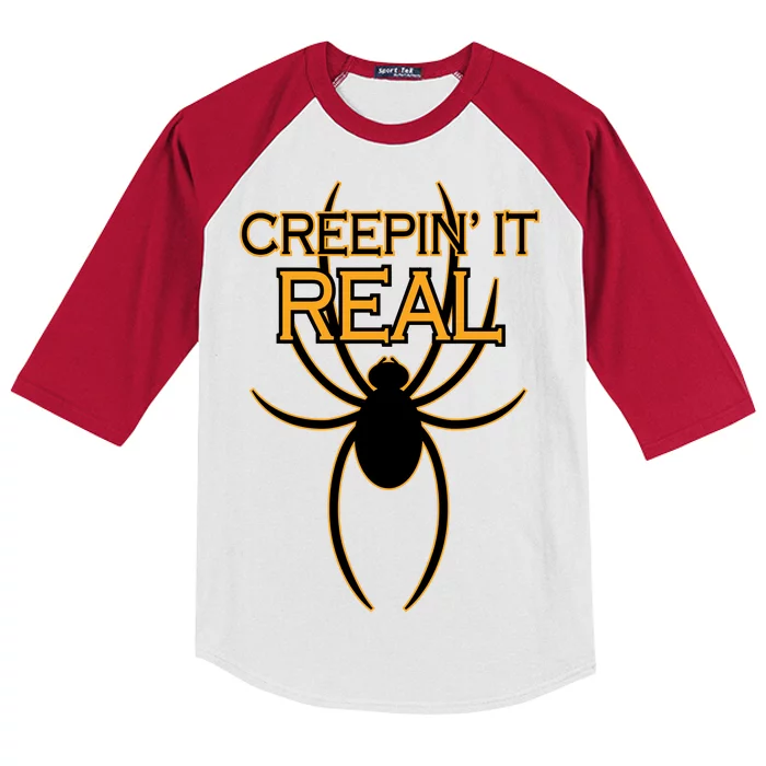 Creepin It Real Spider Kids Colorblock Raglan Jersey