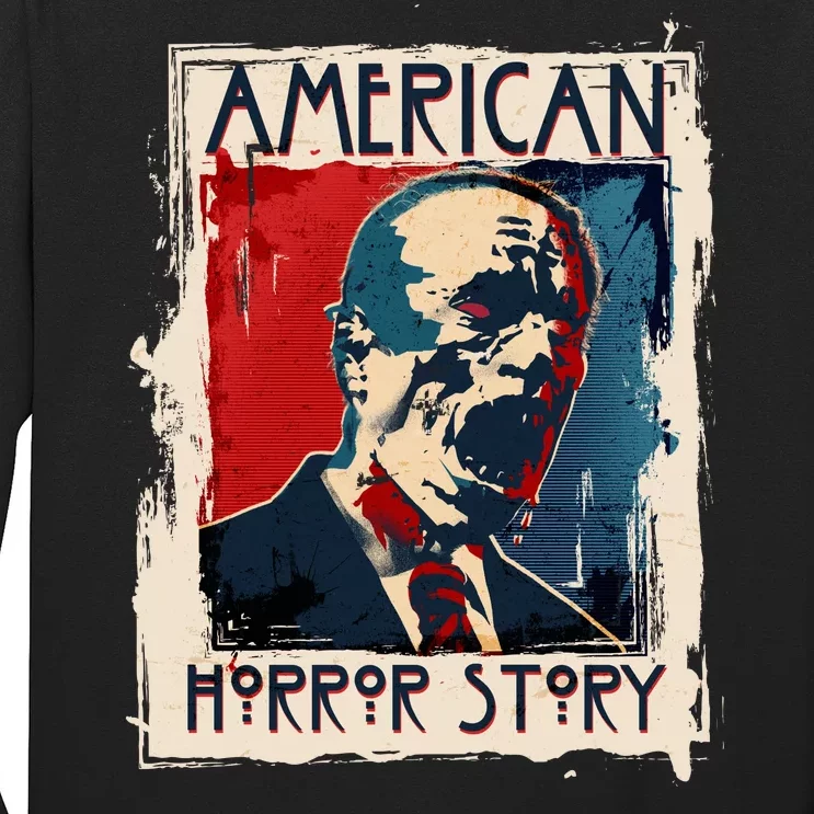 Creepy American Horror Story Zombie President Biden Long Sleeve Shirt