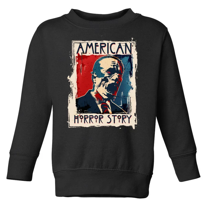 Creepy American Horror Story Zombie President Biden Toddler Sweatshirt