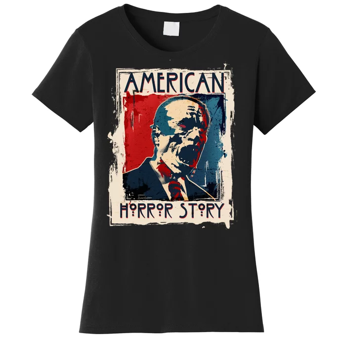 Creepy American Horror Story Zombie President Biden Women's T-Shirt