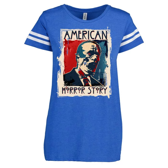 Creepy American Horror Story Zombie President Biden Enza Ladies Jersey Football T-Shirt