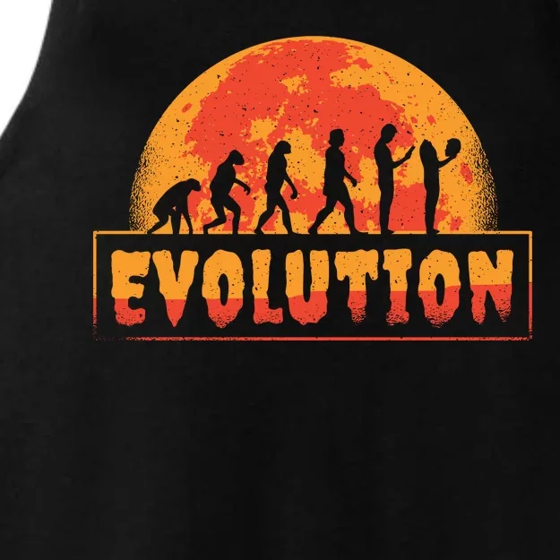 Creepy Evolution Halloween Ladies Tri-Blend Wicking Tank