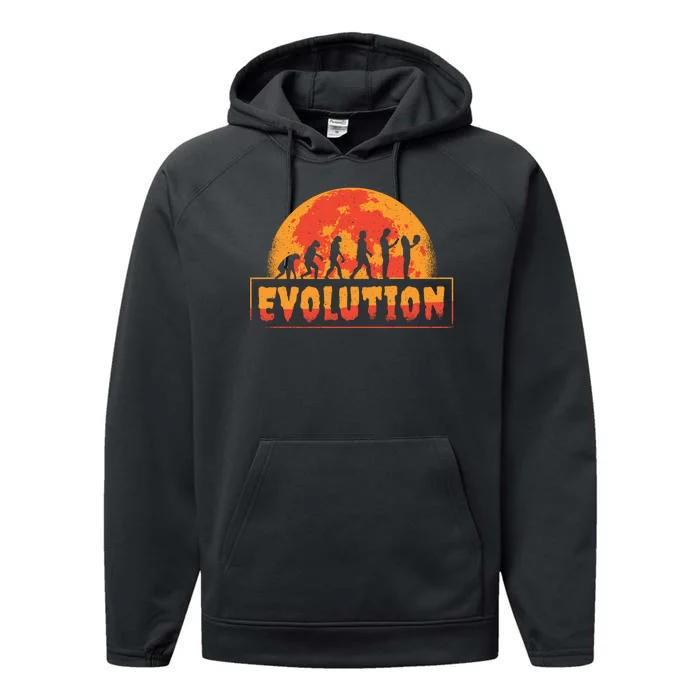 Creepy Evolution Halloween Performance Fleece Hoodie