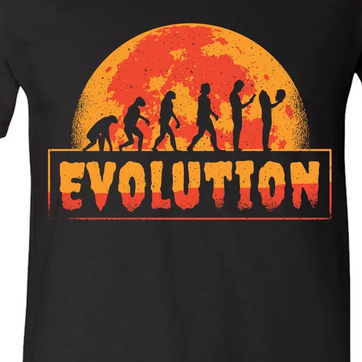 Creepy Evolution Halloween V-Neck T-Shirt