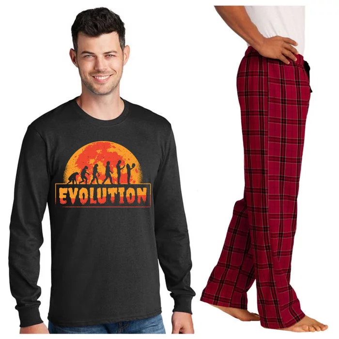 Creepy Evolution Halloween Long Sleeve Pajama Set